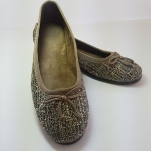 Aerosoles Brown/Tan Tweed Slip on Shoes Sz 8.5